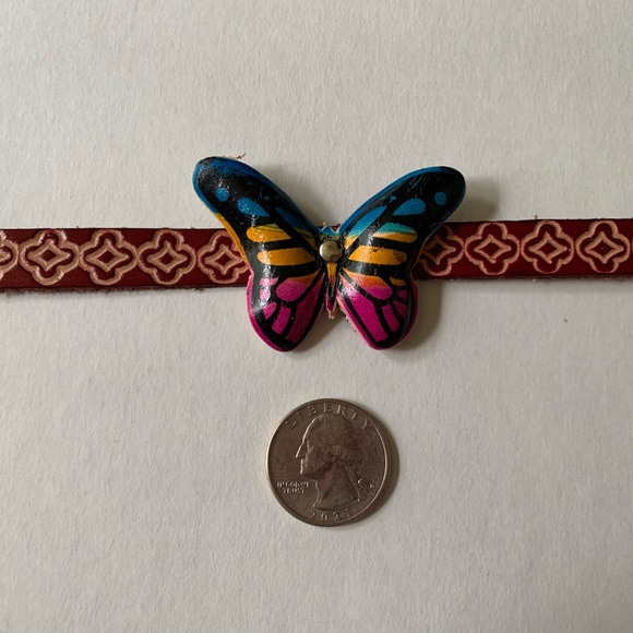 NWT Genuine Leather Handcrafted Butterfly Bracelet! - Picture 7 of 7